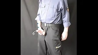 Dutch Firefighter empties his boatswain's pipe